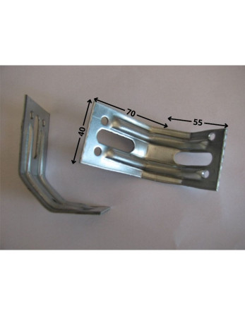Equerre de fixation réglable 70X55X40 Epaisseur 2 Acier zingué
