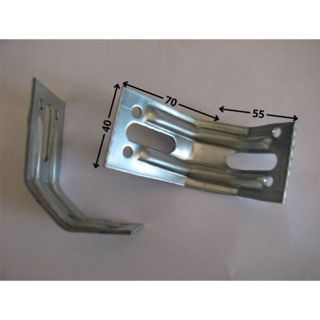 1 x Equerre de fixation réglable 70X55X40 Epaisseur 2 Acier zingué