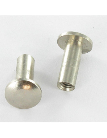 Ecrou Relieur Tête bombée M4X12 4X14 Laiton chrome