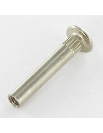 Ecrou Relieur Tête Poelier POZI et fendu M4X15 5X35 Acier nickelé