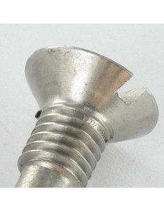 Vis métaux Tête fraisée Fendue 16X37 Filetée sur M8 Bout... 2