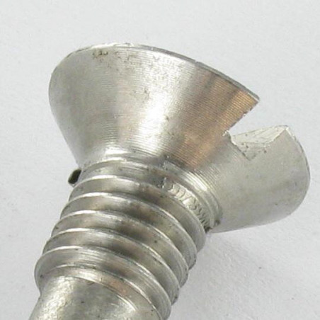1 x Vis métaux Tête fraisée Fendue 16X37 Filetée sur M8 Bout téton Long Inox