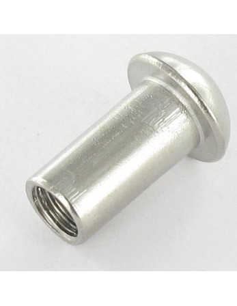 Ecrou Relieur Tête bombée M6X8 Clé de 4 HC4 7X15 Inox