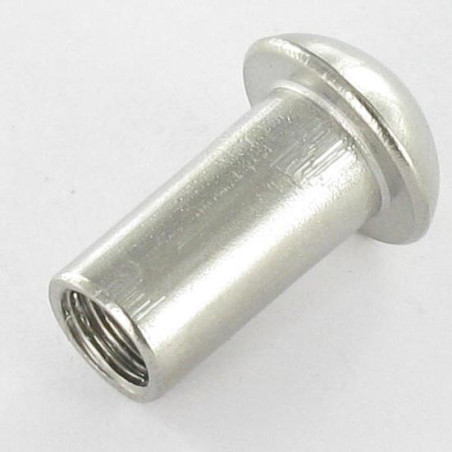 1 x Ecrou Relieur Tête bombée M6X8 Clé de 4 HC4 7X15 Inox