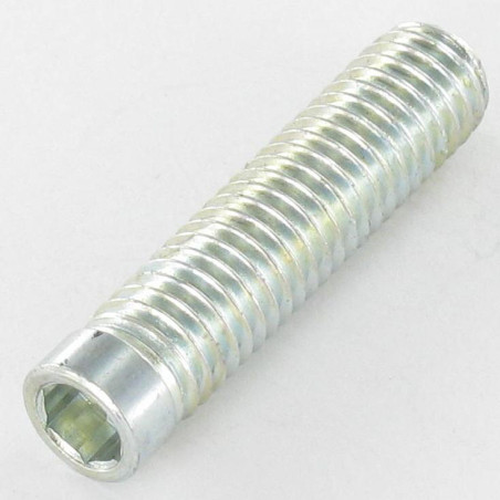 1 x Vis métaux Acier zingué Sans tête M8X35 Filetée sur 30 Bout plat Clé de 5 HC5