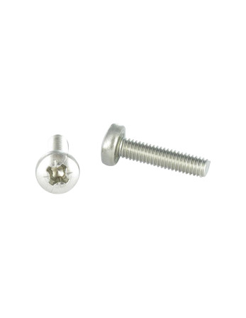Vis métaux Inox A2 tête cylindrique bombée large Pozi N°2 M4X20