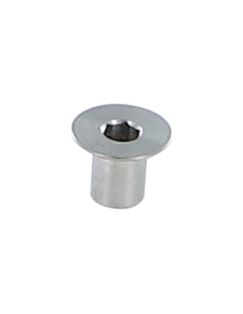 Ecrou Relieur Tête plate TP Hexagonal creux 9X6.75 M3 Inox