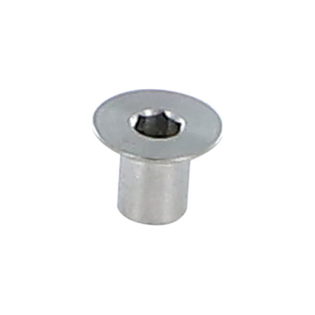 1 x Ecrou Relieur Tête plate TP Hexagonal creux 9X6.75 M3 Inox