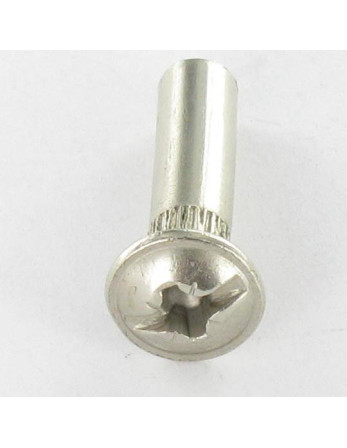Ecrou Relieur POZI et fendu M4X15 5X20 Acier nickelé
