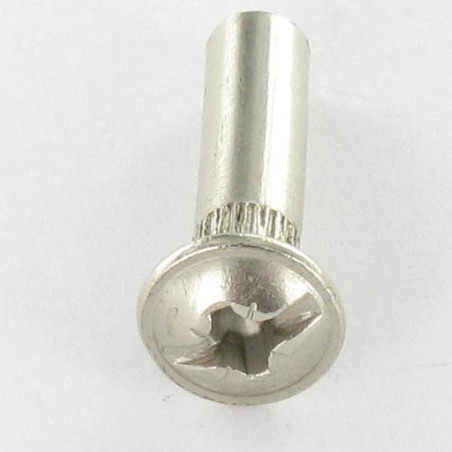 1 x Ecrou Relieur POZI et fendu M4X15 5X20 Acier nickelé