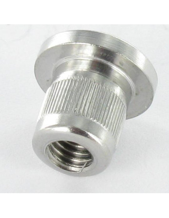 Ecrou Relieur Tête plate TP Moletée M5X8.5 8X9 316L