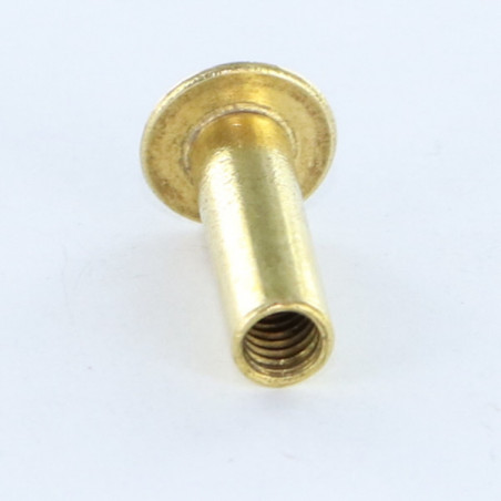1 x Ecrou Relieur Tête bombée Fendue M4X12 5X16 Laiton