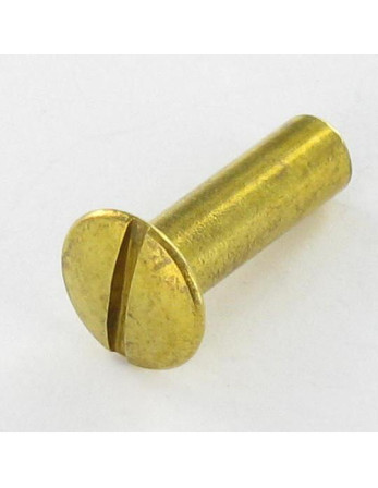 Ecrou Relieur Tête fraisée bombée TFB Fendue M4X13 5.4X19 Laiton