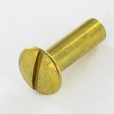 1 x Ecrou Relieur Tête fraisée bombée TFB Fendue M4X13 5.4X19 Laiton