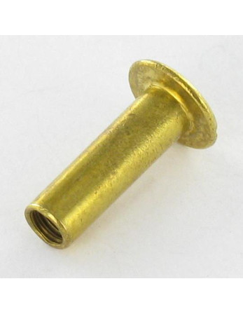 Ecrou Relieur Tête fraisée bombée TFB Fendue M4X13 5.4X19 Laiton