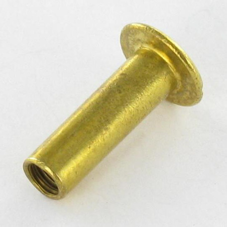 1 x Ecrou Relieur Tête fraisée bombée TFB Fendue M4X13 5.4X19 Laiton