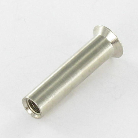 1 x Ecrou Relieur Tête fraisée bombée TFB Fendue M4X13 5.4X24 Laiton