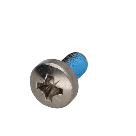 1 x Vis métaux Inox A2 tête cylindrique bombée large Pozi N°3 M6X12 Frein filet
