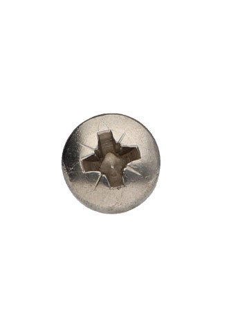 Vis métaux Inox A2 tête cylindrique bombée large Pozi N°3 M6X12 Frein filet