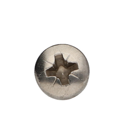 1 x Vis métaux Inox A2 tête cylindrique bombée large Pozi N°3 M6X12 Frein filet