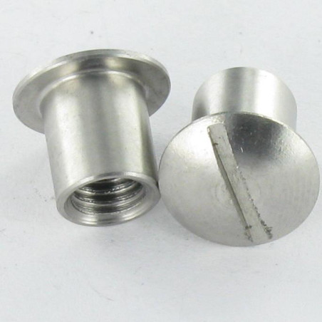 1 x Ecrou Relieur Tête bombée Fendue 8X9 M6X8 Inox
