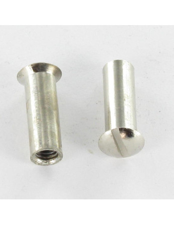 Ecrou Relieur Tête fraisée bombée TFB Fendue M4X12 5X16 Laiton chrome