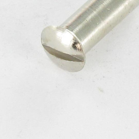 1 x Ecrou Relieur Tête fraisée bombée TFB Fendue M4X12 5X16 Laiton chrome