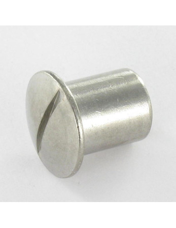 Ecrou Relieur Tête bombée Fendue 12.5X15 M8X12 Inox