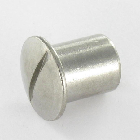 1 x Ecrou Relieur Tête bombée Fendue 12.5X15 M8X12 Inox
