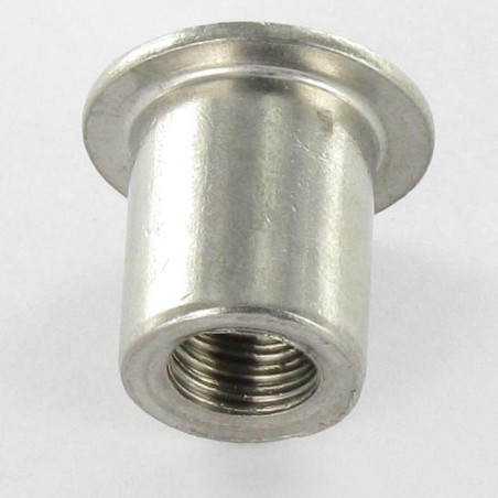 1 x Ecrou Relieur Tête bombée Fendue 12.5X15 M8X12 Inox