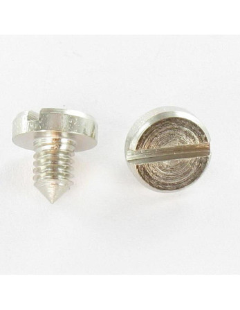 Vis métaux Acier nickelé Tête cylindrique large TCL Fendue 8X8.3 Bout pointeau