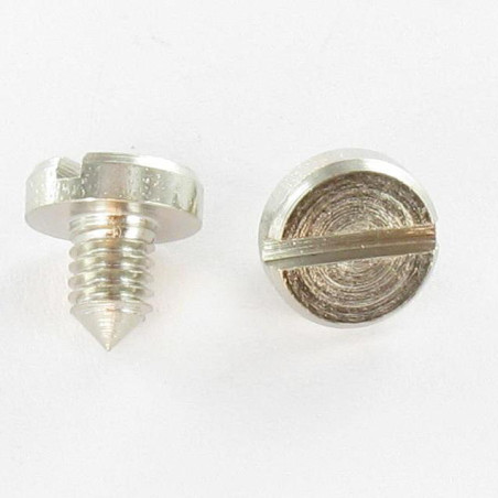 1 x Vis métaux Acier nickelé Tête cylindrique large TCL Fendue 8X8.3 Bout pointeau