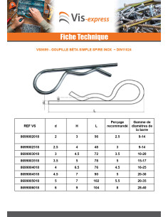 Goupille Beta Inox A2 3 2
