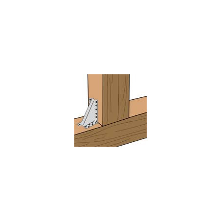 1 x Sabot poutre bois sans lèvre Sendzimir 130X130X7