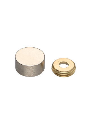 Rosace cyndrique ou cache vis (1 rosace et 1 cuvette de vis) Laiton nickelé Diamètre 12 Vis 2.5