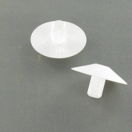 1 x Bouchon Diamètre du corps 5 Diamètre de tête: 20 Longueur sous tête 7.5 Polyéthylène blanc