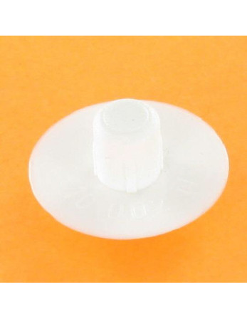 Bouchon Diamètre du corps 7 Diamètre de tête: 20 Longueur sous tête 7.5 Polyéthylène Blanc