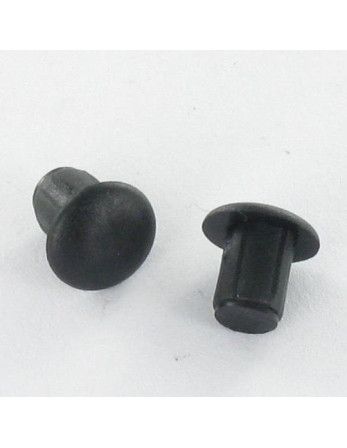 Bouchon Diamètre du corps 8 Diamètre de tête: 15 Longueur sous tête 6.3 Polyethylène noir