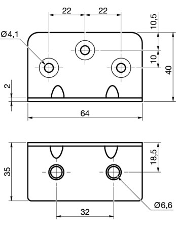 Equerre de fixation renforcée emboutie 640X400X20 Acier zingué