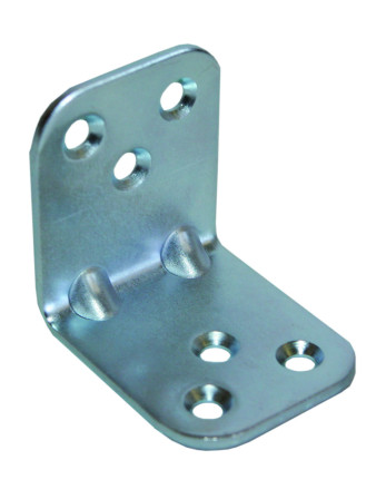 Equerre de fixation renforcée emboutie 480X480X25 Acier zingué