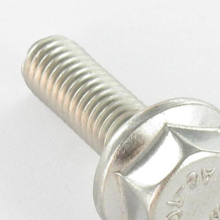 1 x Vis métaux Tête hexagonale TH Embase collerette crantée M12X100 Inox A4