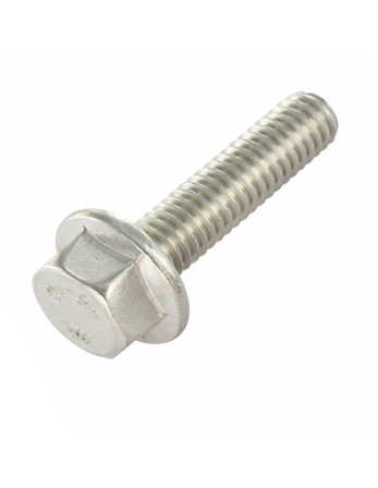 Vis métaux Tête hexagonale TH Embase collerette crantée M5X45 Inox A4