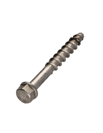 Vis béton Tête hexagonale TH SW15 Inox A4 12X120 Filetée sur 35