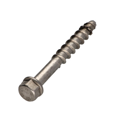 1 x Vis béton Tête hexagonale TH SW15 Inox A4 12X120 Filetée sur 35