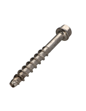 Vis béton Tête hexagonale TH SW15 Inox A4 12X120 Filetée sur 35