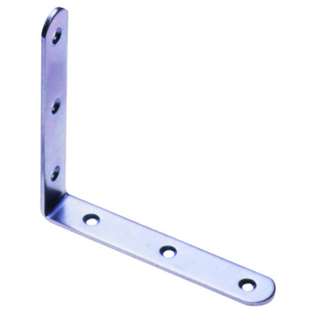1 x Equerre de fixation Longue 90° 120X20X3 Acier zingué