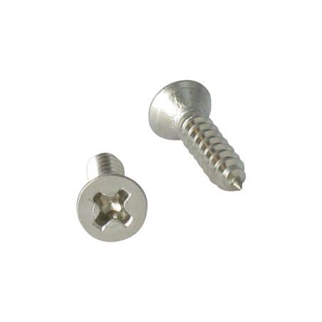 1 x Vis tôle Tête fraisée Phillips 3.5X16 Inox A2 RAL9016 blanc signalisation