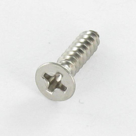 1 x Vis tôle Tête fraisée Phillips 3.5X16 Inox A2 RAL9016 blanc signalisation