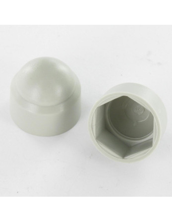 Cache Ecrou ou cache tête vis Tête hexagonale TH M12 Polyéthylène Sur plat 18 RAL7038