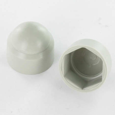 1 x Cache Ecrou ou cache tête vis Tête hexagonale TH M12 Polyéthylène Sur plat 18 RAL7038